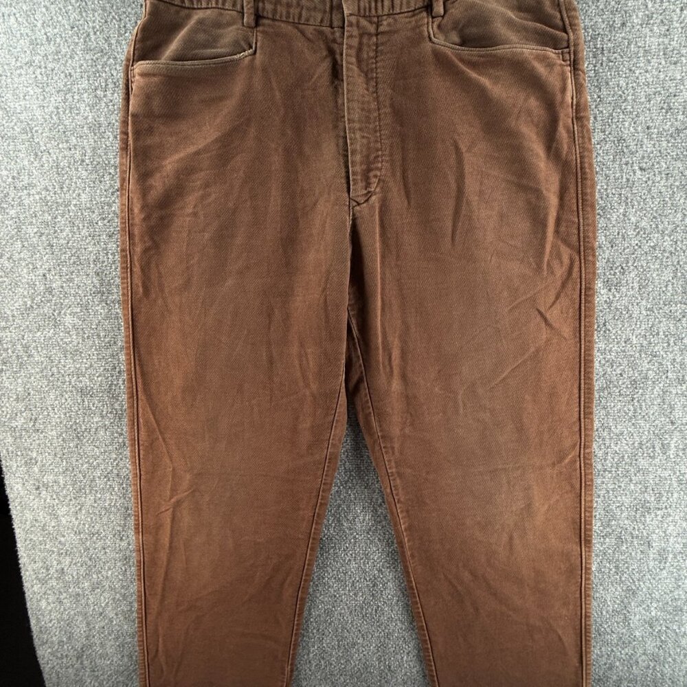 VTG C.P. Company Brown Twill Soft Pants Italy Cotton Blend 52 Pockets ACTL 34X34